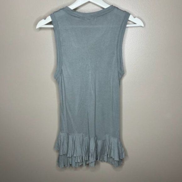 J. Crew Gray‎ Ruffle Tank Top - Picture 3 of 3
